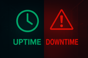 uptime downtime contrasting image